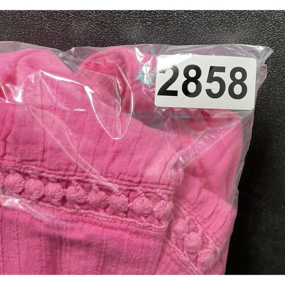 Crown Ivy Top Womens‎ 3X Pink Aqua Embroidery Gauzy Tassels Sleeveless Bohemian - Picture 8 of 8